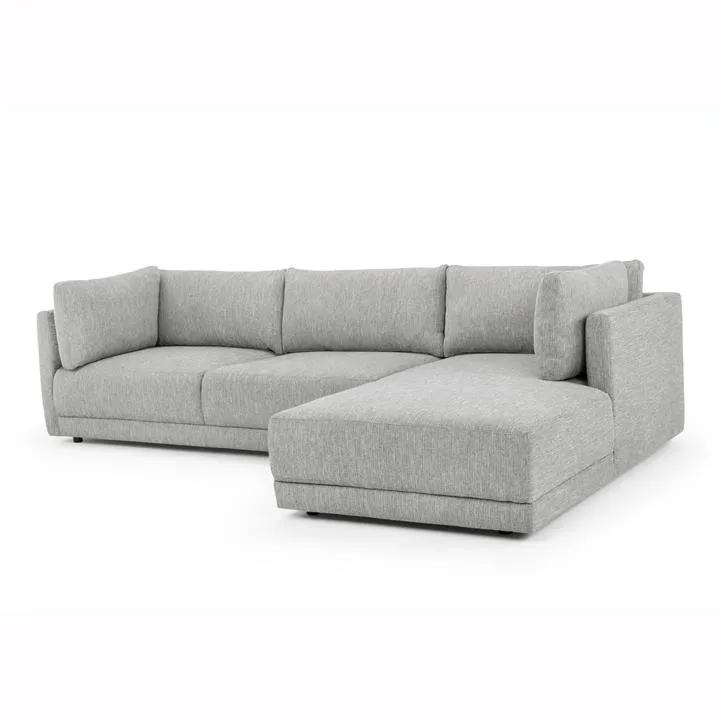 Kerry 3 Seater Fabric Right Chaise Fabric Sofa - Graphite Grey - Last One by Interior Secrets - AfterPay Available