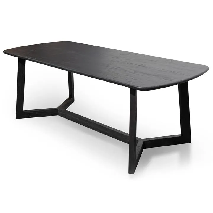 Massey 2.2m Wooden Dining Table - Black by Interior Secrets - AfterPay Available