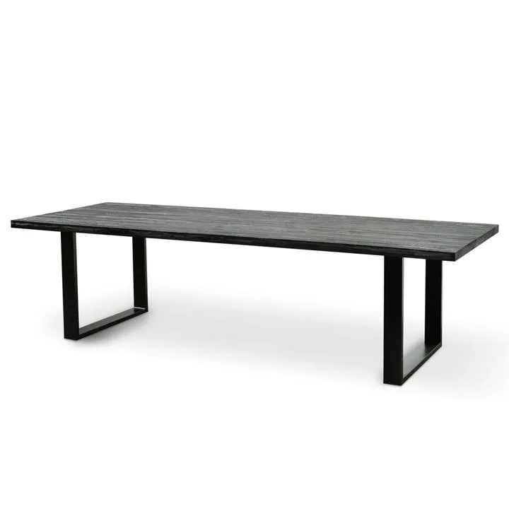 Craig Reclaimed Wood 2.8m Dining Table - Black by Interior Secrets - AfterPay Available