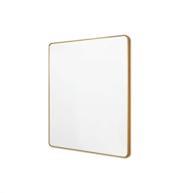 Flynn 120cm Curve Rectangular Mirror - Brass by Interior Secrets - AfterPay Available