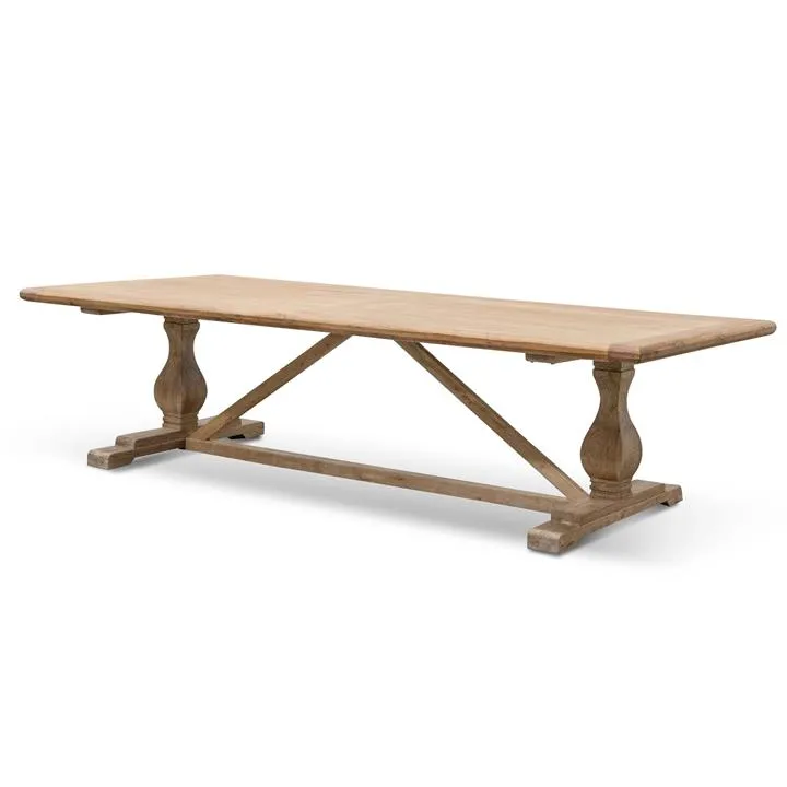 Titan 3m Reclaimed Elm Dining Table - Rustic Natural by Interior Secrets - AfterPay Available