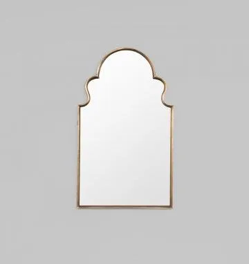 Loretta Overmantle Mirror - Brass by Interior Secrets - AfterPay Available