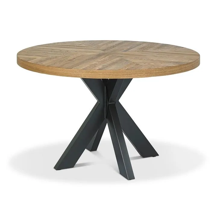 Tammi 4 Seater Round Dining Table - European Knotty Oak by Interior Secrets - AfterPay Available