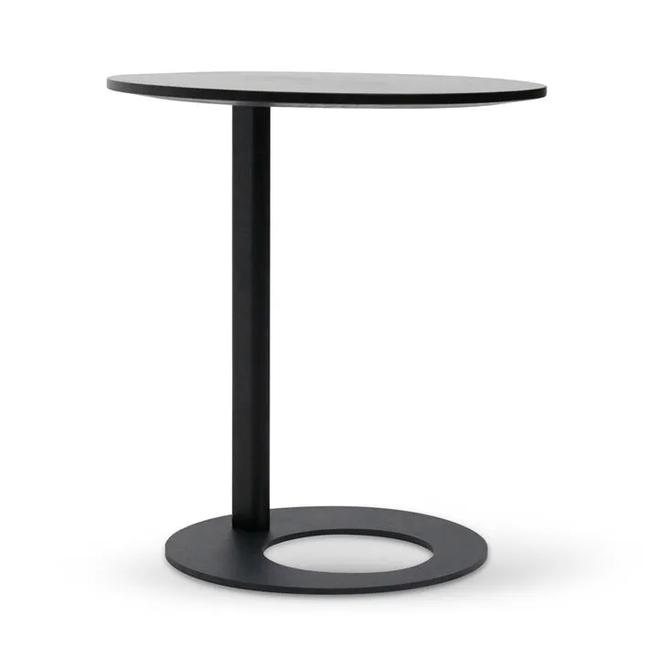 Nielsen 50cm Wooden Side Table - Full Black by Interior Secrets - AfterPay Available