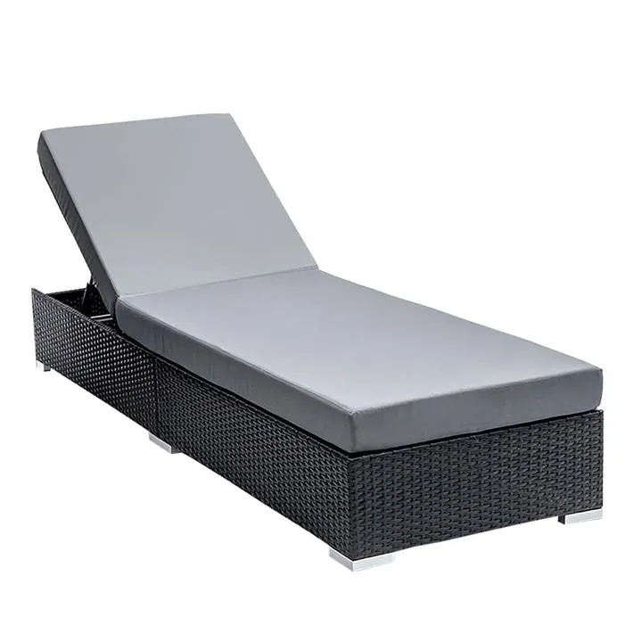 Dreobe Outdoor Rattan Garden Sofa and Day Bed Sun Lounger - Black by Interior Secrets - AfterPay Available