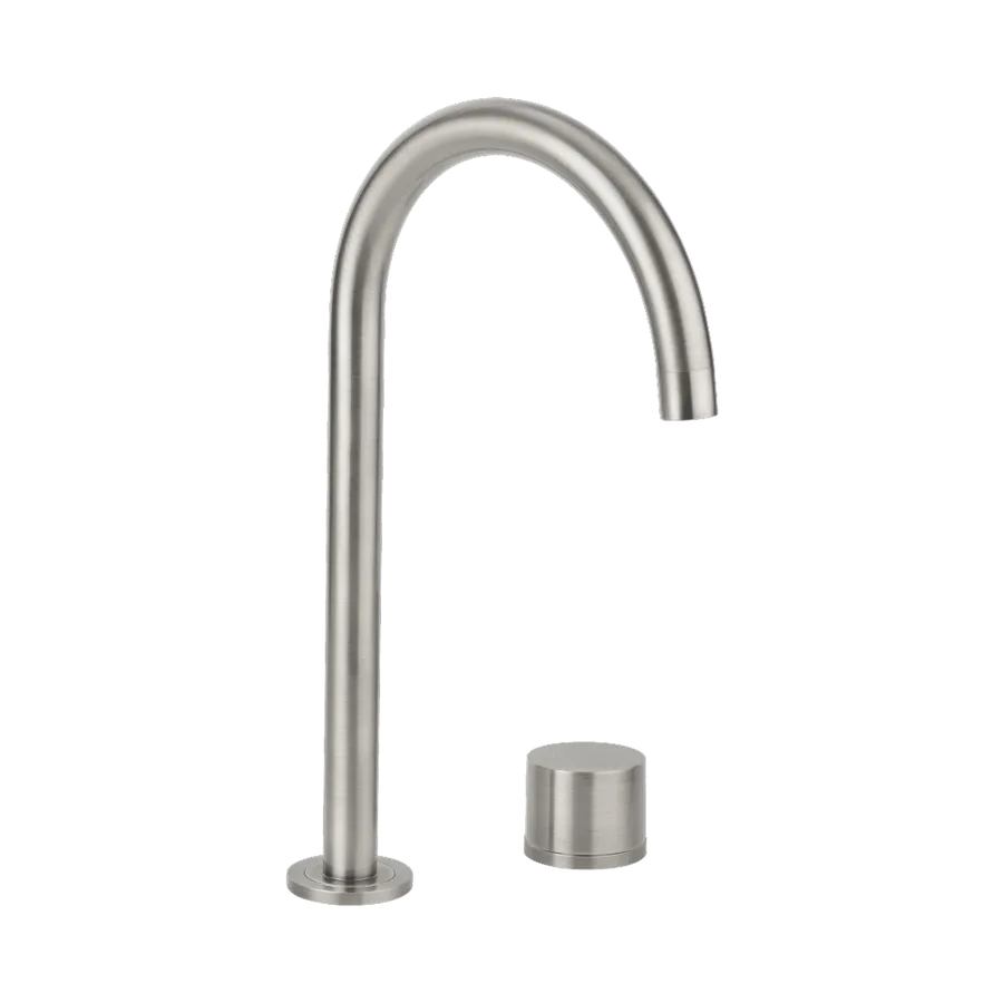 Milani Swivel Hob Mixer Set - Brushed Nickel