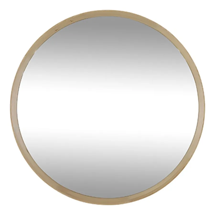 Benny Round Mirror 120cm in Natural Oak