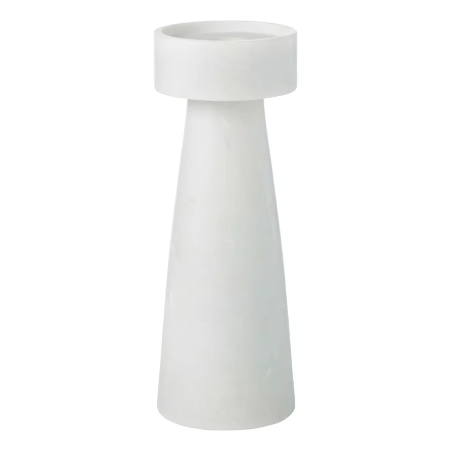 Blythe Candleholder 8x20cm in White
