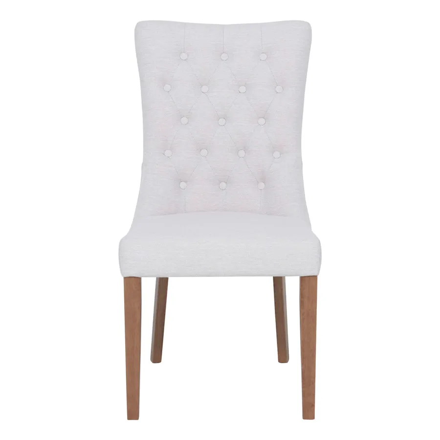 Xavier Dining Chair in Beige / Mangowood Stain