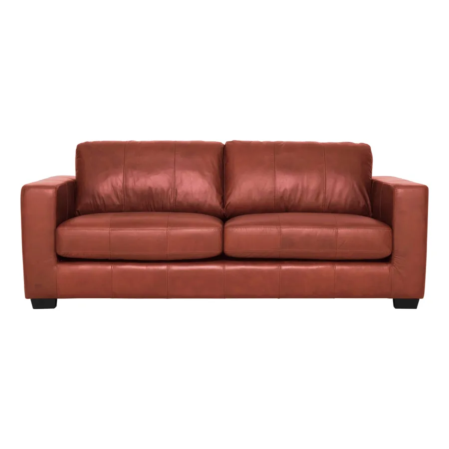 Gordon 3 Seater Sofa in Leather Cognac