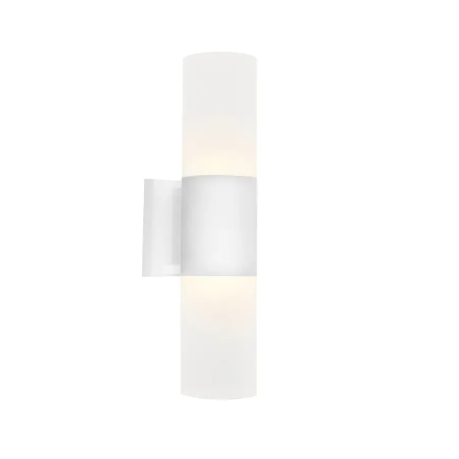 Cougar Ottawa Frost Acrylic Diffuser Exterior Wall Pillar Light IP54 White