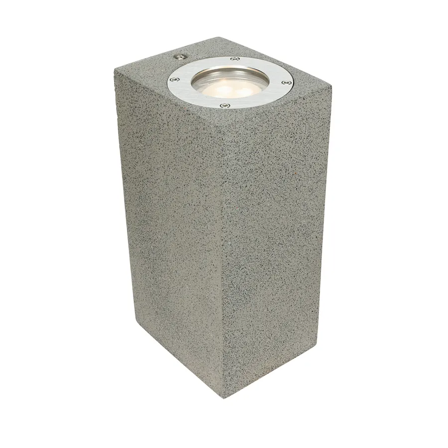 Brilliant Catania Terrazzo Up/Down Rectangular GU10 Wall Light IP65 2 Light