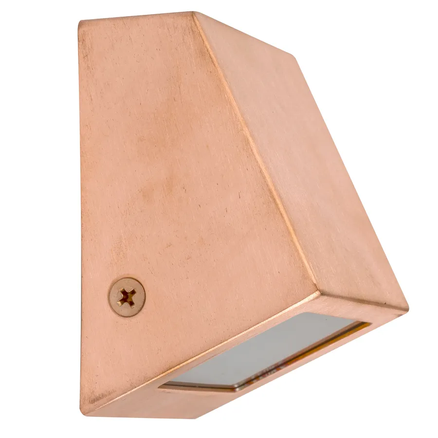 Copper Surface Mounted Mini LED Wall Wedge Light 12V G4 Warm White