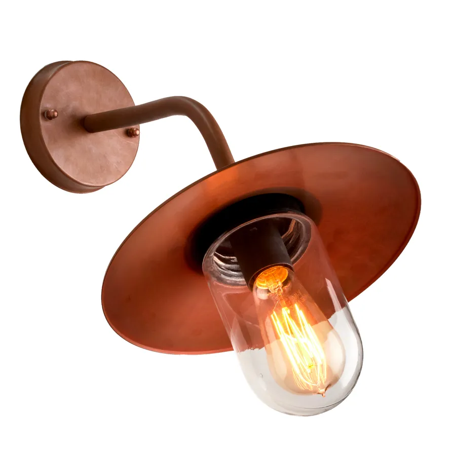 CLA Deksel Copper Exterior Wall Light (E27) Sun Hat