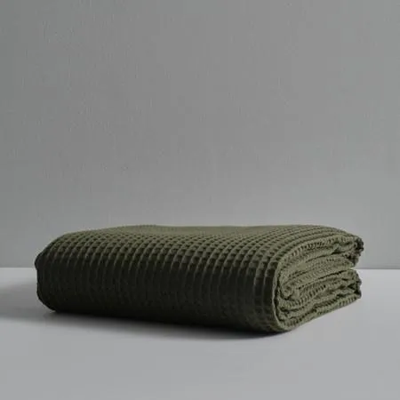 Waffle Blankets - White, Single, Luxury Cotton