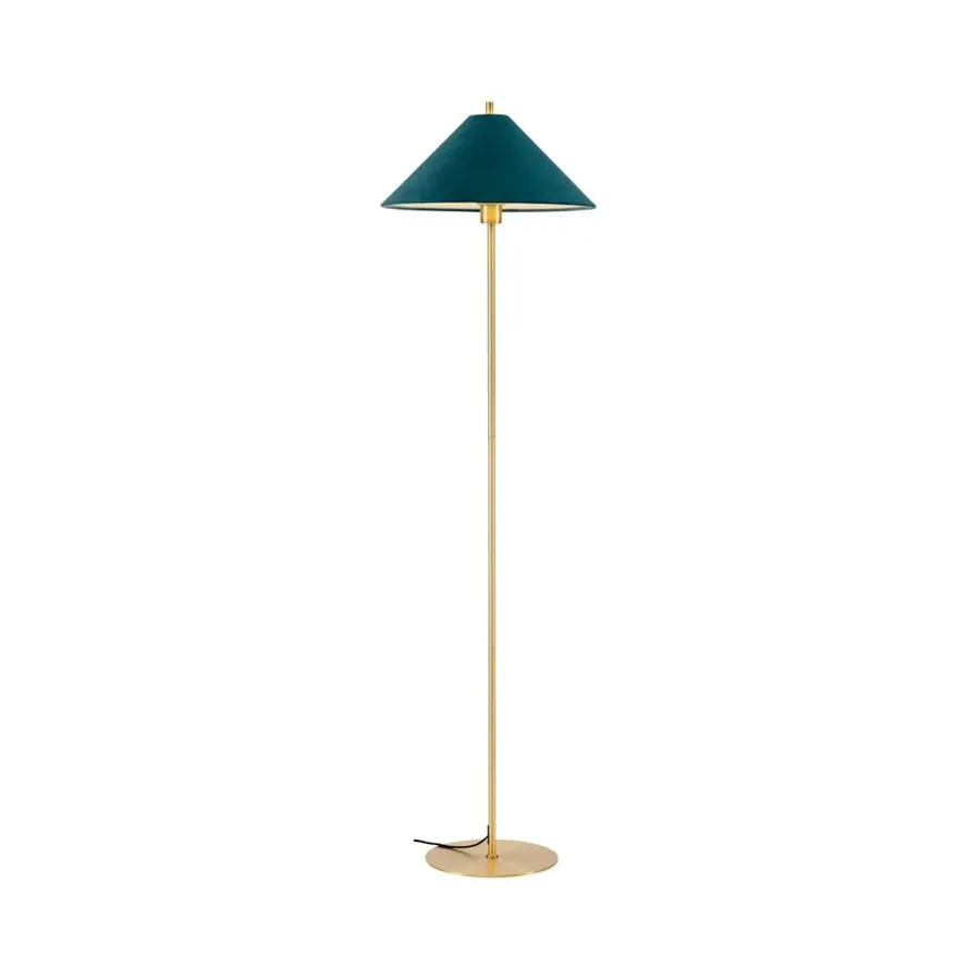 Mayfield Hadley Floor Lamp (E27) Blue Velvet