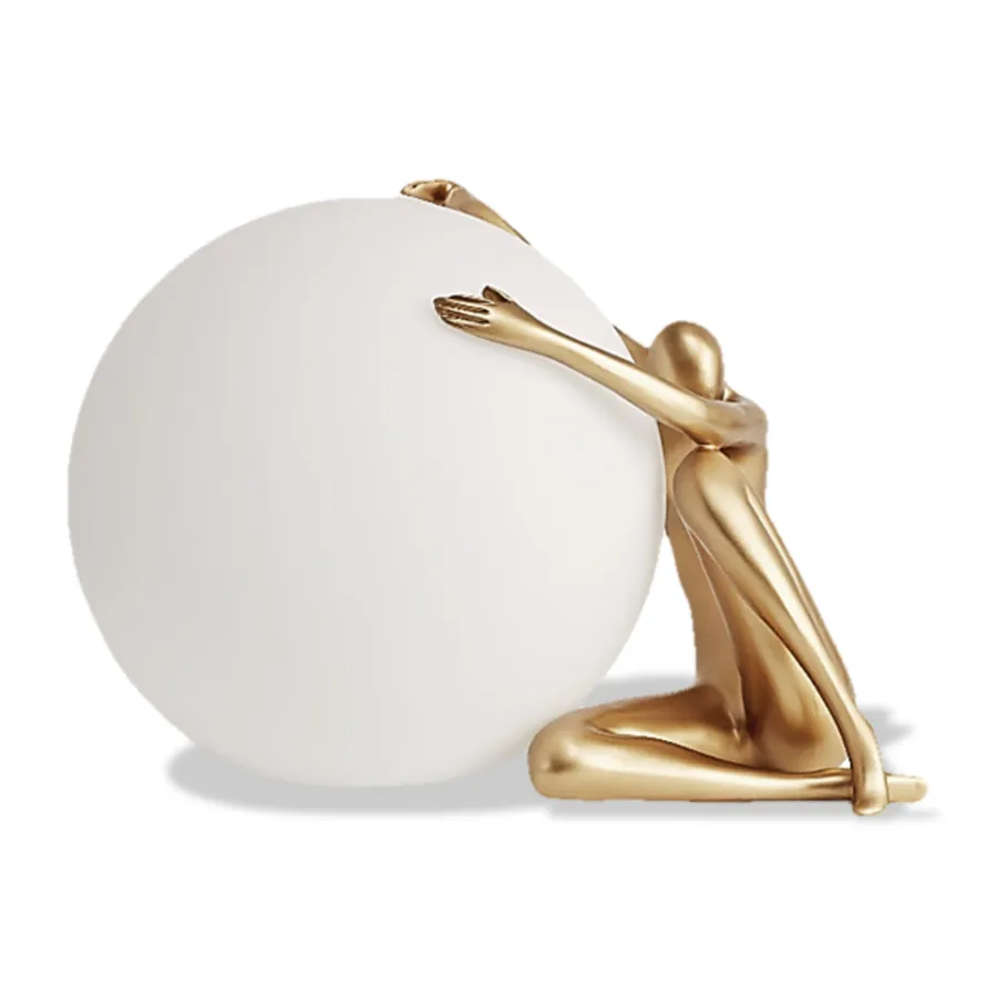 Nora Living Abrazo Table Lamp (E27) Gold