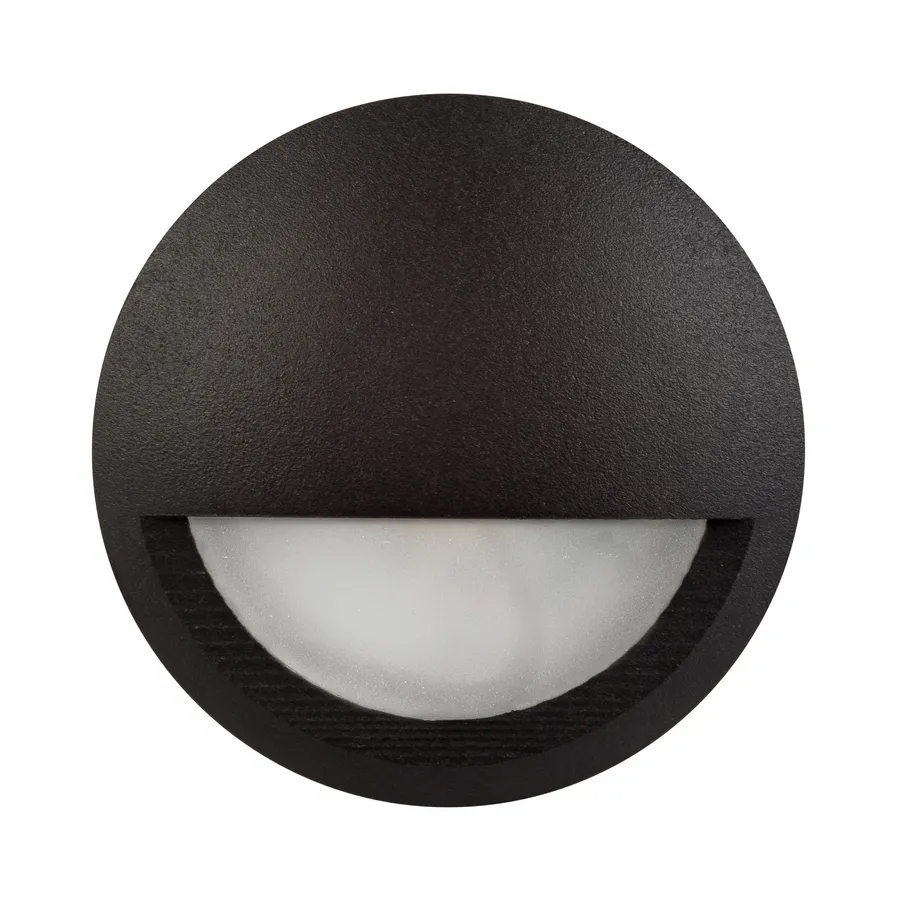 Havit Round Surface Mount LED Eyelid Light 12V Matte Black Cool White