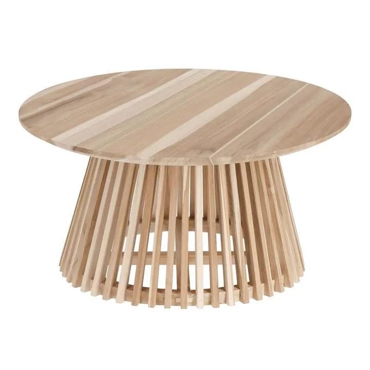 Irune 80cm Solid Timber Round Coffee Table - Natural by Interior Secrets - AfterPay Available