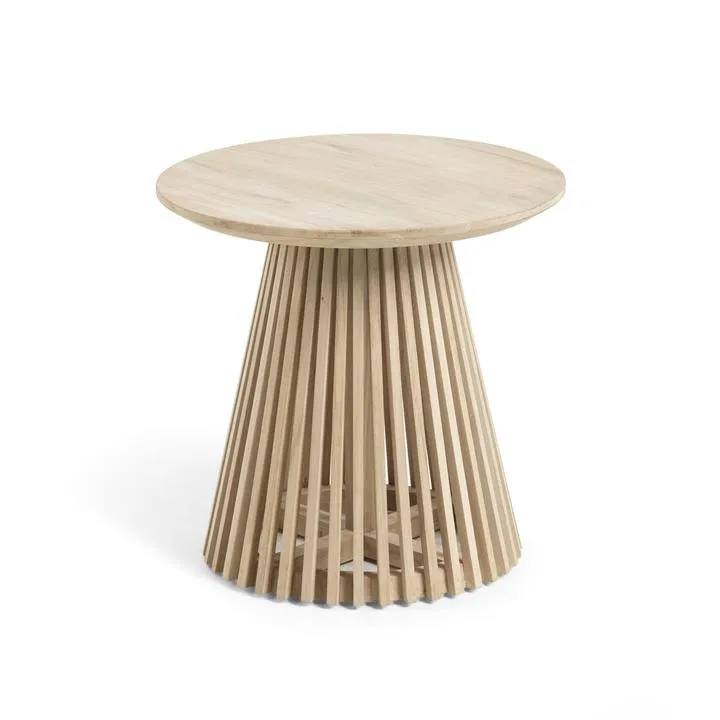 Irune 50cm Solid Timber Round Side Table - Natural by Interior Secrets - AfterPay Available