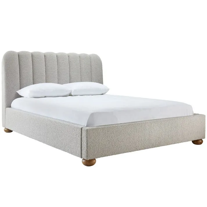 Maeve Boucle Bed Frame Pumice