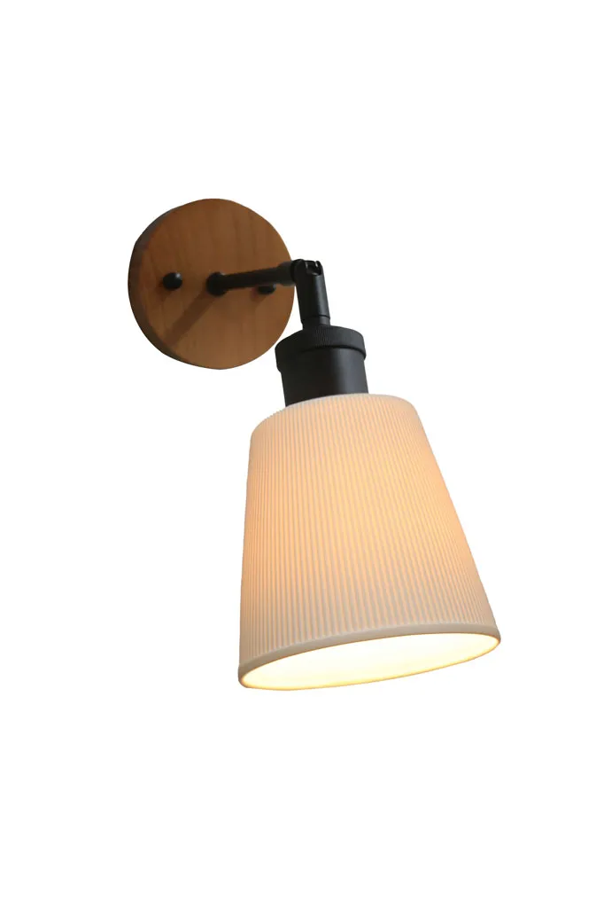 Forli Ceramic Wood Tilt Wall Light