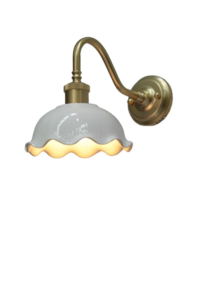 Toledo Ceramic Gooseneck Wall Light