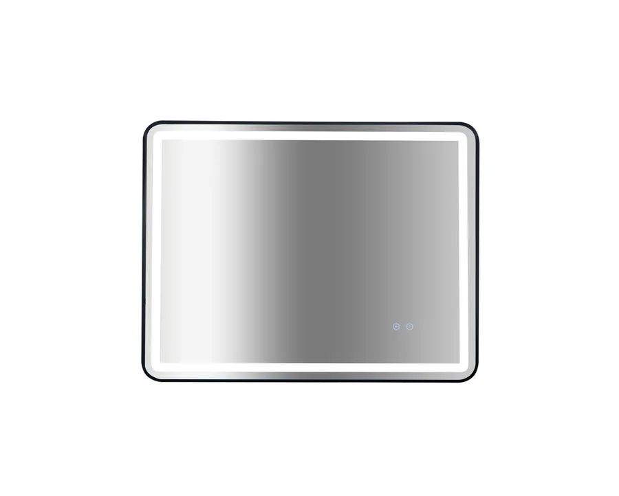 Rectangular LED Anti-Fog Illuminated Mirror with Metal Frame 70cm x 90cm