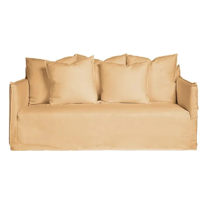 Como Linen Sofa Wheat - 2.5 Seater