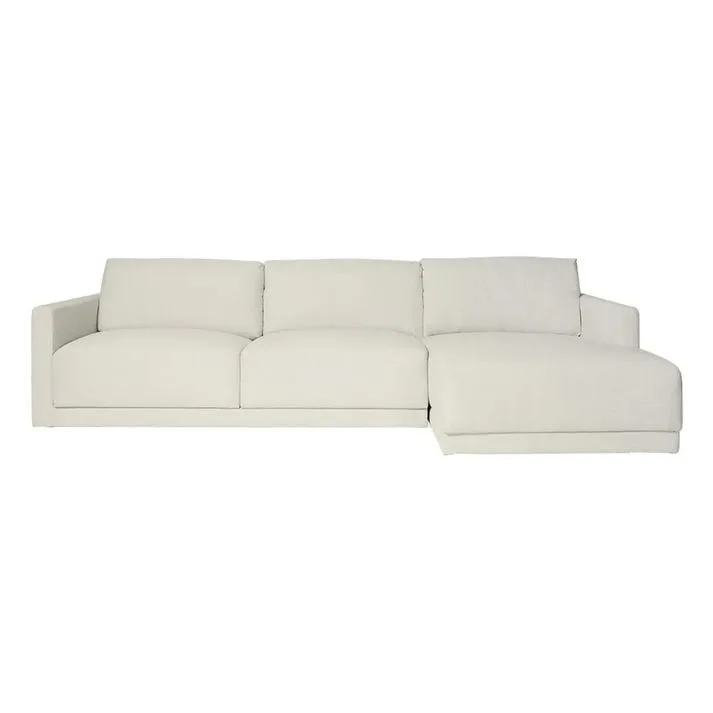 Haven California Ivory Chaise Sofa - 3 Seater