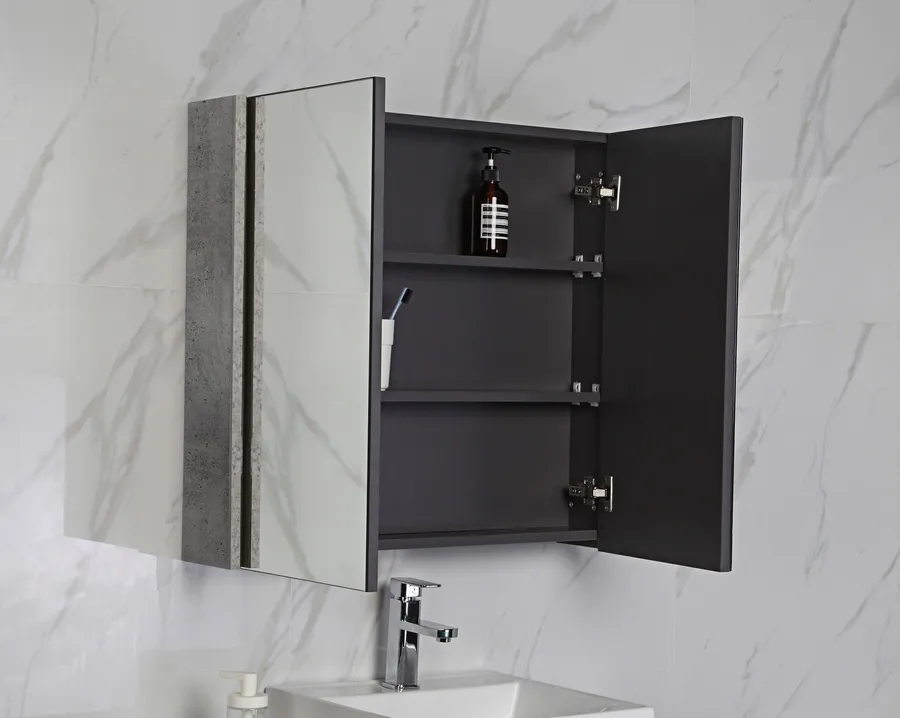 Lola Mirrored Graphite Grey Shaving Cabinet 5 sizes available 600mm x 700mm
