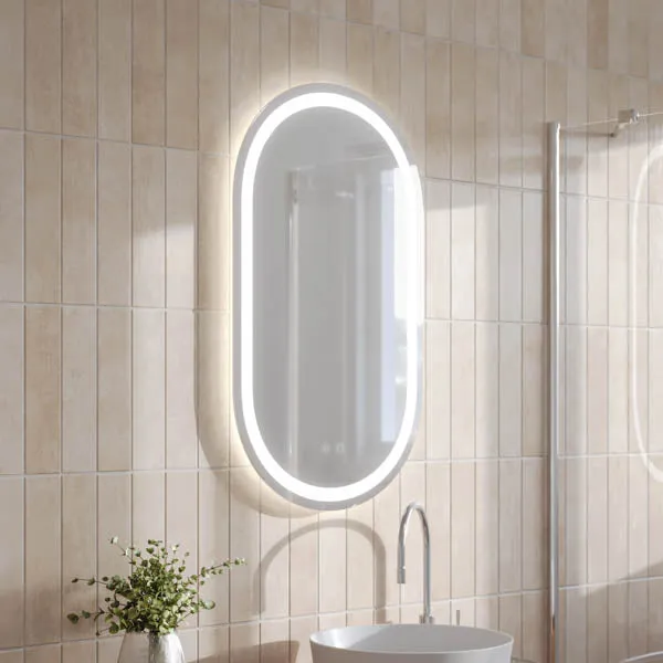 Ingrain Pill Frameless Frontlit and Backlit LED Mirror 500 x 850mm