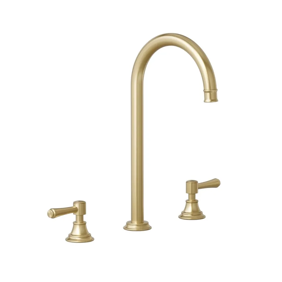 Kingsley Assembly Bench Mounted Set - Brushed Brass