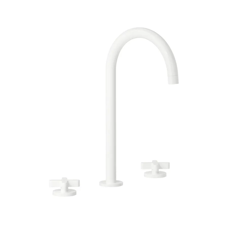 Cross Assembly Bench Mounted Set - White