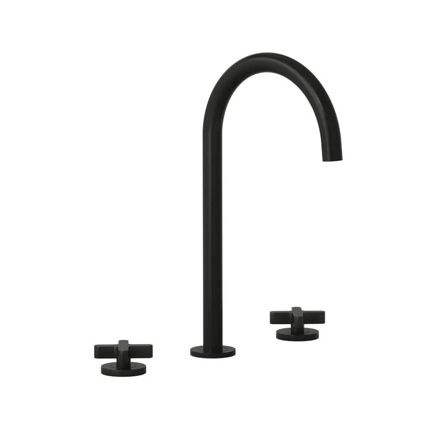 Cross Assembly Bench Mounted Set - Matte Black