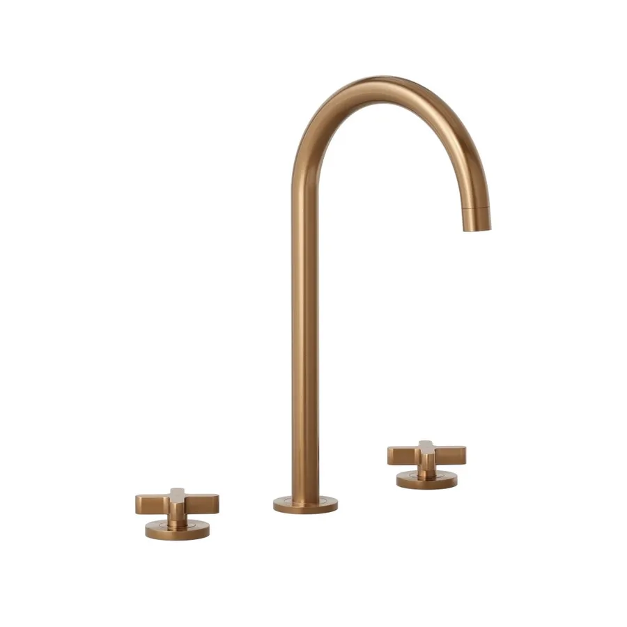Cross Assembly Bench Mounted Set - Brushed Copper