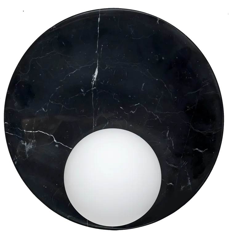 LUX BLACK & WHITE ROOT MARBLE WALL LAMP