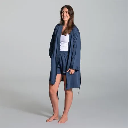 Women's Alessia Robe Canningvale - Fresco Blue, 12-18, Bamboo Cotton
