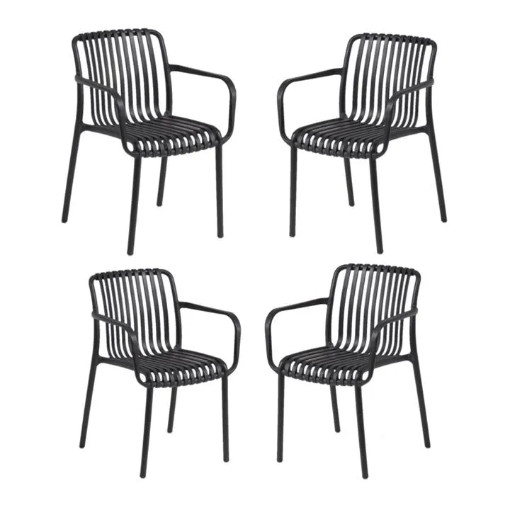 Set of 4 - Isabella Dining Chair - Black by Interior Secrets - AfterPay Available