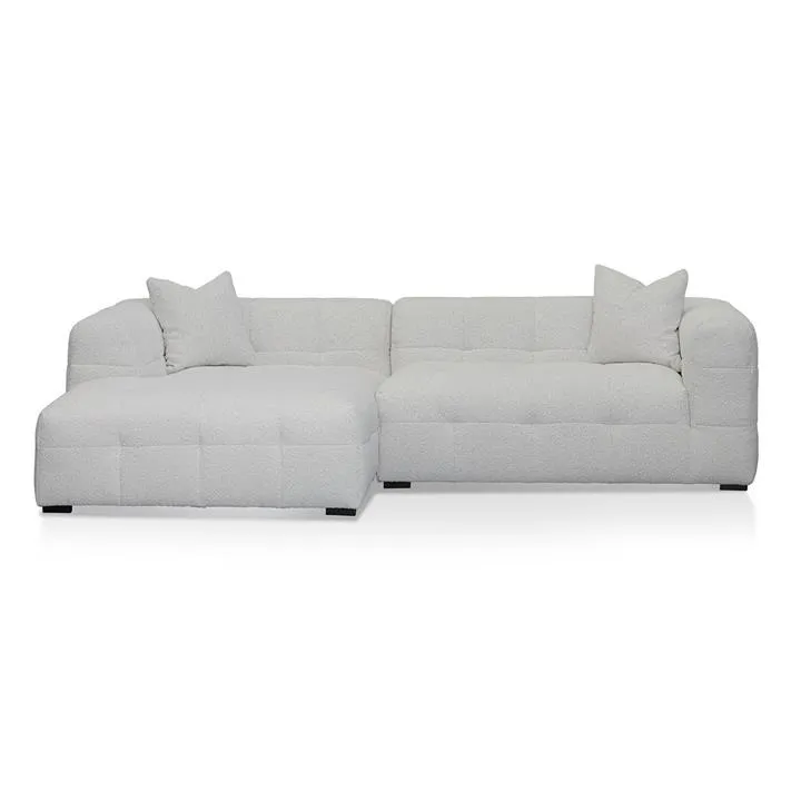 Almira Left Chaise Sofa - Pearl Boucle by Interior Secrets - AfterPay Available