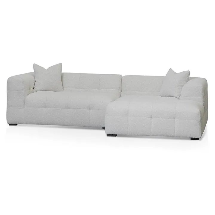 Almira Right Chaise Sofa - Pearl Boucle by Interior Secrets - AfterPay Available