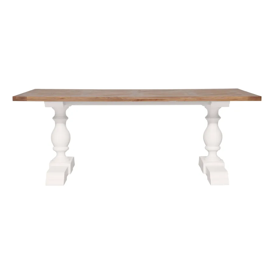 Bells Dining Table 210cm in American Oak / Acacia