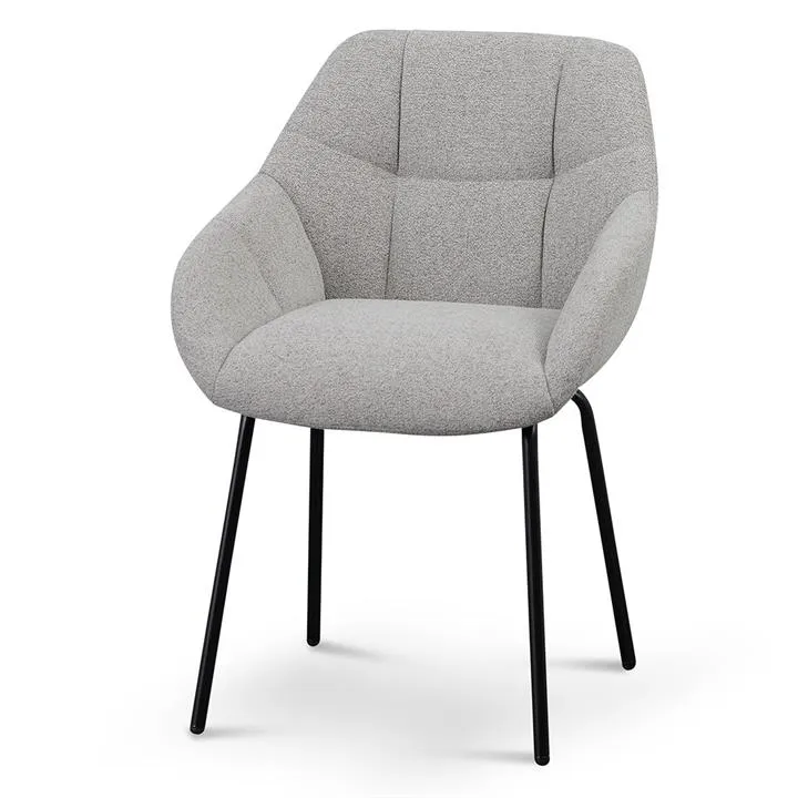Set of 2 - Danilo Fabric Dining Chair - Spec Grey by Interior Secrets - AfterPay Available