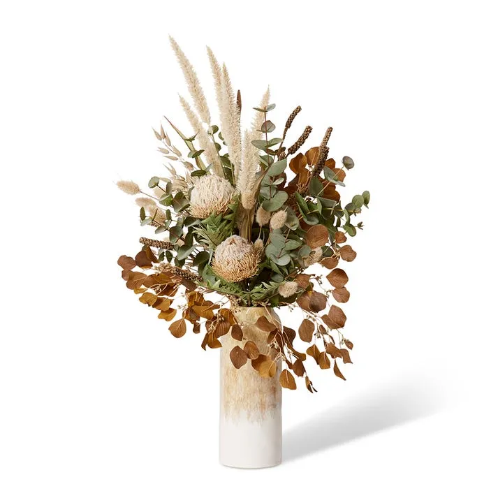 Banksia & River Grass Mix  - Jayden Tall Vase - 40 x 50 x 80cm
