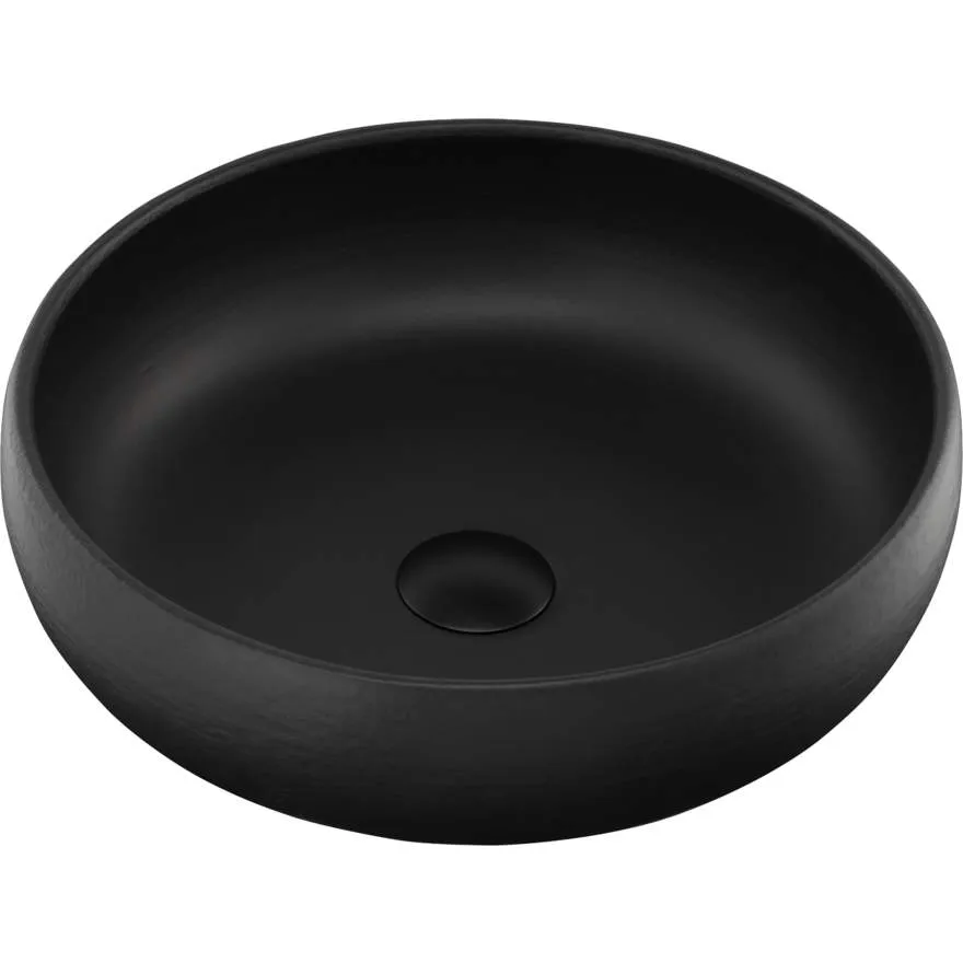 Terzofoco Matte Black Curved Counter Top Basin