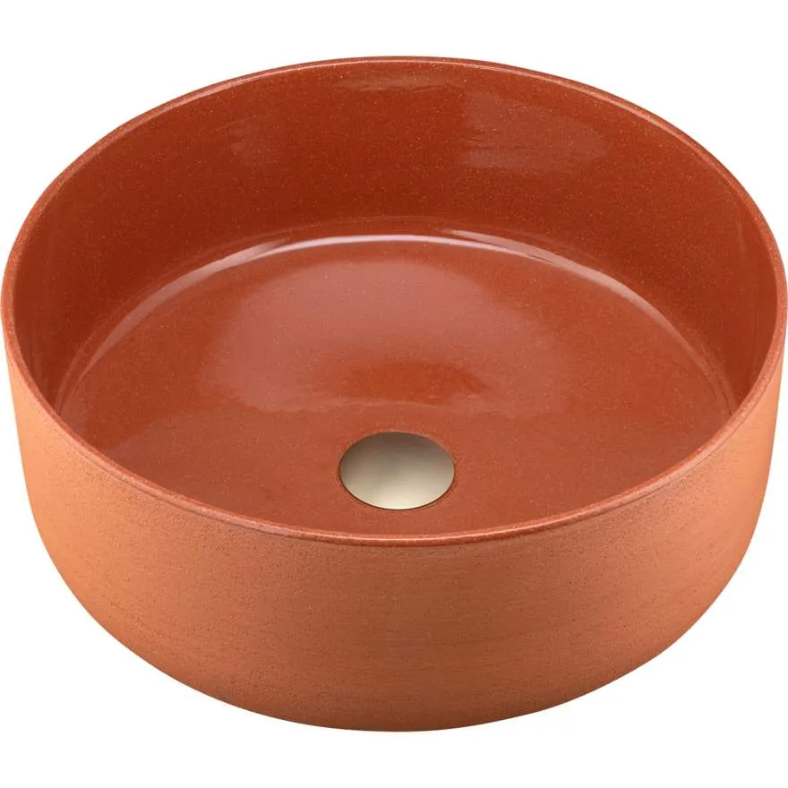 Terzofoco Red Clay Circular Counter Top Basin