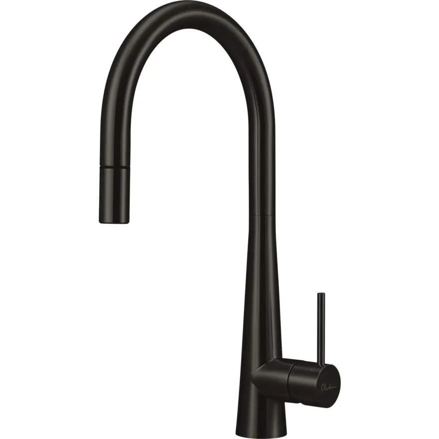 Essente Black Goose Neck Pull Out Mixer