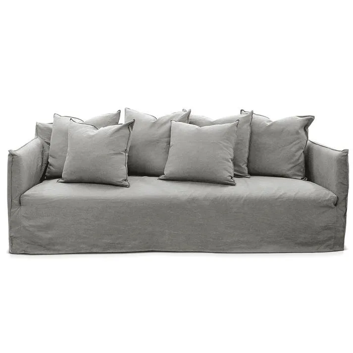Como Linen Sofa Stone - 3 Seater