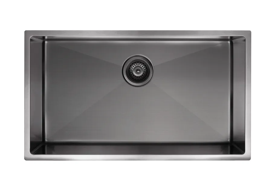 Meir | LAVELLO by MEIR | GUNMETAL BLACK KITCHEN SINK - SINGLE BOWL 760 X 440