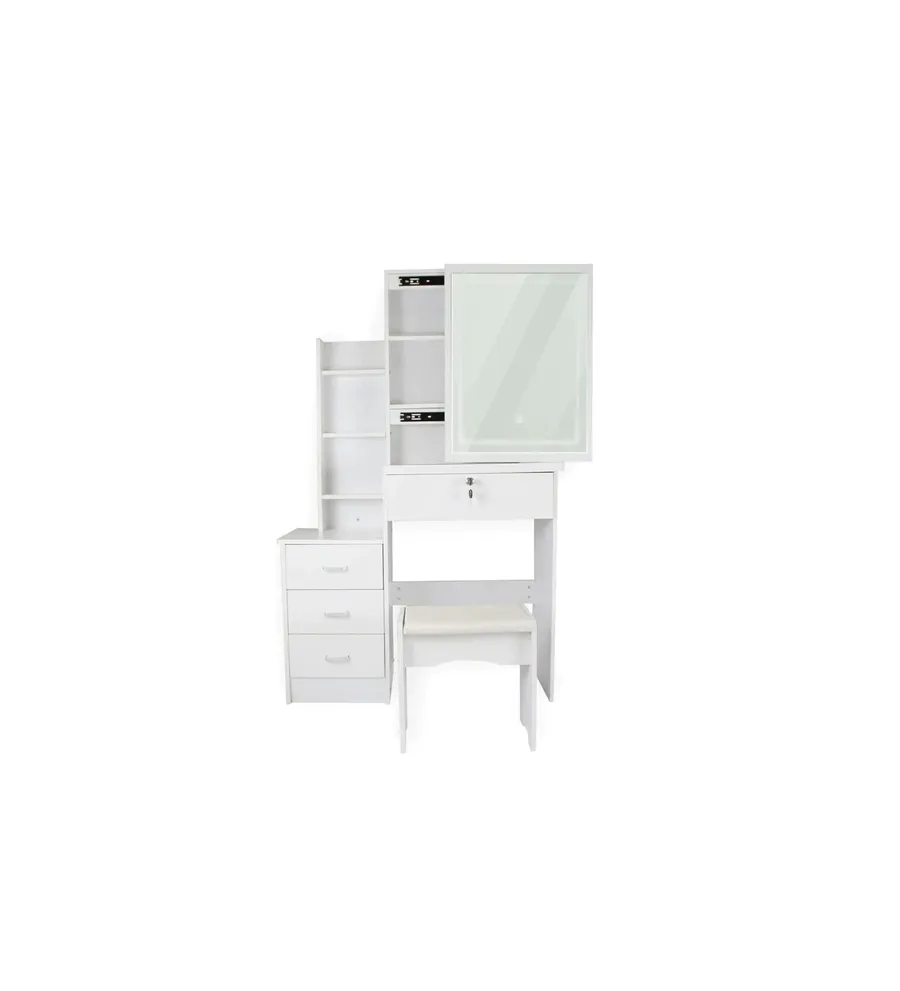 Dressing Table LED Mirror with Stool 131cm x 80cm